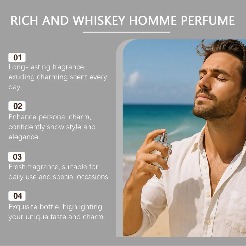 ROXELIS 50ml Rich And Whiskey Homme Perfume