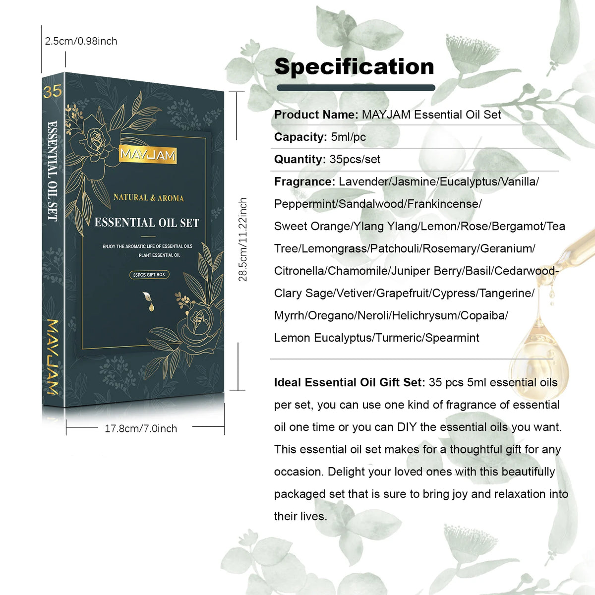 Averoza 35 Bottles Aromatherapy Essential Oil Set